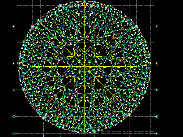 青铜峡明光正元广场圆形网架